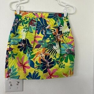 Zara TRF Tropical Floral Mini Skirt A-Line New Women's Size S